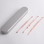 耳部清洁器生产商-3件玫瑰金可视中国插头