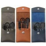 Nail Clipper Set Manufacturer - Custom 4PCS Leather Storage Bag