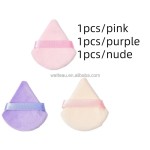 Powder Puff Manufacturer - Double Sided Flocking Triangular Velvet
