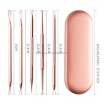 面部护理套装生产商-5件不锈钢痤疮提取器