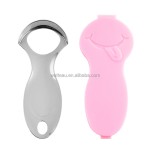 舌刮清洁器源头工厂-双面不锈钢牙科