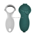 舌刮清洁器源头工厂-双面不锈钢牙科