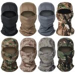 Motorcycle Balaclava Manufacturer - WANZHUO Camouflage Breathable Polyester Full Tactical Mask Windproof