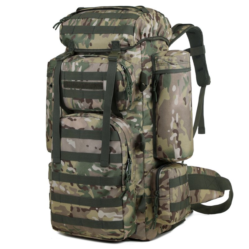 Camouflage Backpack Supplier - WANZHUO 100L Large Capacity Oxford Bag for Hiking Frame Backpacking Packs