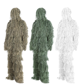 Camouflage Ghillie Suit Manufacturer - WANZHUO Wholesale 3D Universal Adjustable Size Woodland Hunting Tactical