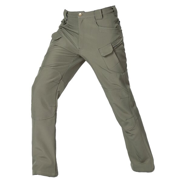 Men's Tactical Pants Supplier - WANZHUO Soft Shell Outdoor Long Skating Skiing Windproof Winter Work Multi-Pockets