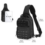 Tactical Sling Bag Factory - Laser Cut 1000D Waterproof Nylon Molle Chest Bag