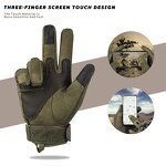 Fleece Tactical Gloves Manufacturer - Army Green Full Finger Hard Knuckle Gloves