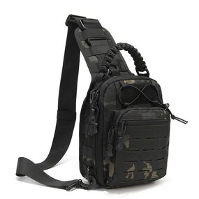 Tactical Sling Bag Supplier - 1000D CP Camo Laser Cut Molle Chest Bag Pack