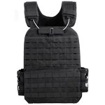 Molle Tactical Vest Factory - 1000D Black Breathable Adjustable Combat Vest