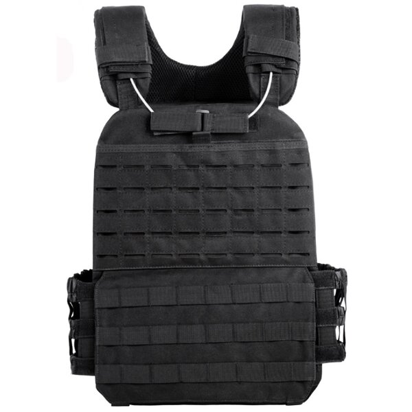 Molle Tactical Vest Factory - 1000D Black Breathable Adjustable Combat Vest