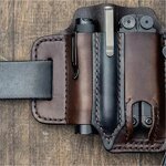 Leather Multitool Sheath Factory - Genuine Belt Knives EDC Pocket Organizer Bag