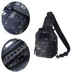 Tactical Sling Bag Supplier - 1000D CP Camo Laser Cut Molle Chest Bag Pack