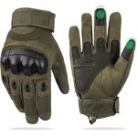 Fleece Tactical Gloves Manufacturer - Army Green Full Finger Hard Knuckle Gloves