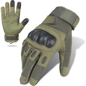 Touchscreen Tactical Gloves Supplier - Army Green Winter Full Finger Fleece Gloves