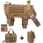 Tactical Dog Harness Factory - 1000D Nylon Molle Hunting Quick Release Vest Set