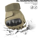 Touchscreen Tactical Gloves Supplier - Army Green Winter Full Finger Fleece Gloves