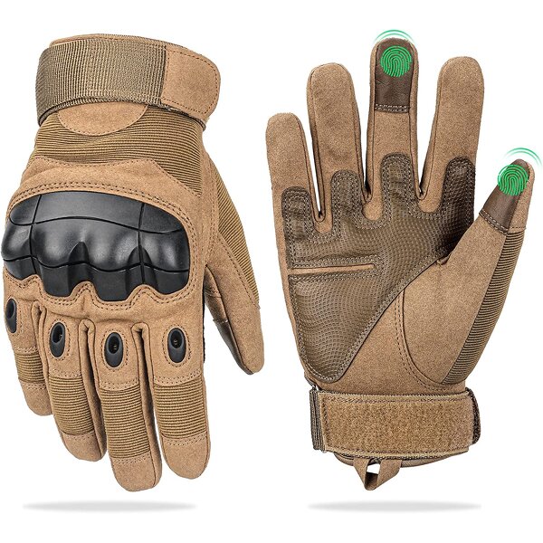 Hunting Gloves Factory - Tan Waterproof Winter Fleece Combat Tactical Gloves