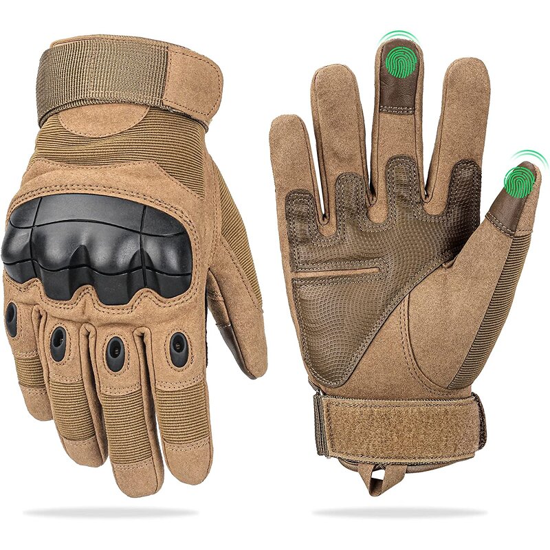 Hunting Gloves Factory - Tan Waterproof Winter Fleece Combat Tactical Gloves