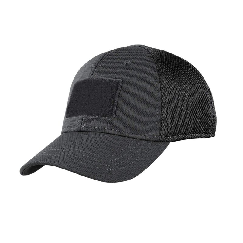 Tactical Mesh Cap Factory - Wholesale Black Cotton Custom Outdoor Sports Hat