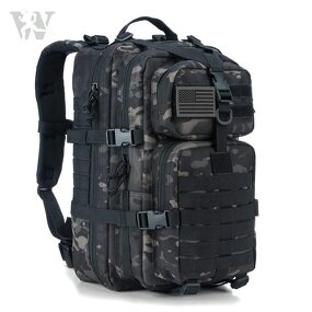 Tactical 45L Backpack Supplier - Black CP Camo Waterproof Durable Travel Pack