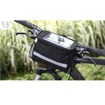 Bicycle Handlebar Bag Supplier - Front Tube Bag with Transparent PVC Screen