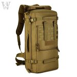 Tactical Duffel Bag Manufacturer - 3-In-1 Multi-functional Tan Trekking Travel Bag