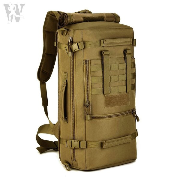 Tactical Duffel Bag Manufacturer - 3-In-1 Multi-functional Tan Trekking Travel Bag
