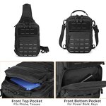 Tactical Sling Bag Factory - Laser Cut 1000D Waterproof Nylon Molle Chest Bag