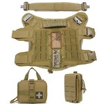 Tactical Dog Harness Factory - 1000D Nylon Molle Hunting Quick Release Vest Set