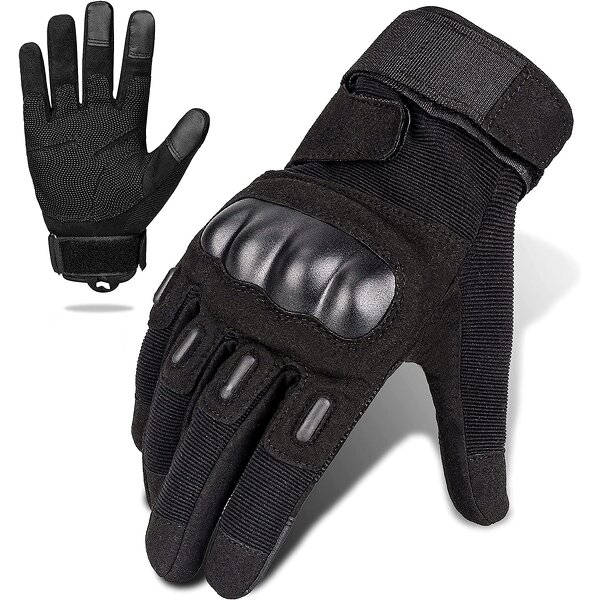 Tactical Winter Gloves Manufacturer - Nylon Black Hard Knuckle Full Finger Gloves
