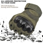 Fleece Tactical Gloves Manufacturer - Army Green Full Finger Hard Knuckle Gloves