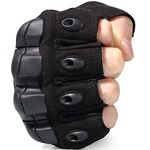 Fingerless Tactical Gloves Factory - Custom Black Half Finger Outdoor Duty Gloves