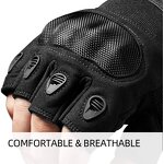 Tactical Gloves Supplier - Tan Rubber Knuckle Anti-slip Half Finger Combat