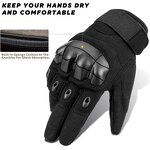 Combat Tactical Gloves Factory - Black Men Hard Knuckle Training Cycling Gloves