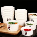 Take Away Paper Bowl Supplier - Wins Flying Free Sample 400ml~1500ml Disposable Kraft Round Bowl for Packaging