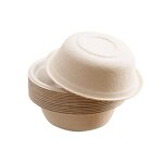 Sugarcane Pulp Bowl Supplier - Wins Flying Biodegradable 24-40oz Round Bagasse Salad Bowl With Same Lid