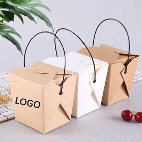 Clamshell Food Box Supplier - Customized Kraft Paper Foodgrade Fast Food Burger Fry Chicken