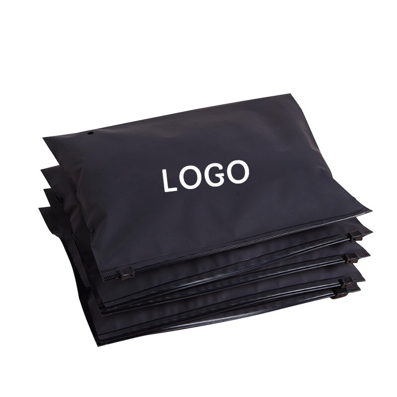 Frosted Garment Bag Factory - Wins Flyinng Black Zipper Bag Garment Seal Pocket Plastic
