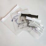 Jewelry Packaging Bags Supplier - Wins Flying Custom with Logos Pvc Clear Frosted Pouch Small Zipper Bag