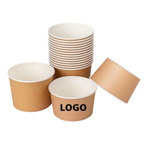 Kraft Paper Bowl Factory - Wins Flying Wholesale Round Disposable Paper Bowls Custom Print Food Packaging