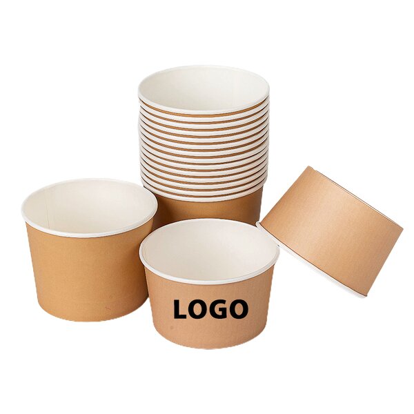 Kraft Paper Bowl Factory - Wins Flying Wholesale Round Disposable Paper Bowls Custom Print Food Packaging