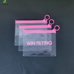 PVC Jewelry Zipper Bag Factory - Wins Flying Custom Logo Printing Frosted Clear Zip Lock Earrings Necklace