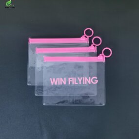 PVC Jewelry Zipper Bag Factory - Wins Flying Custom Logo Printing Frosted Clear Zip Lock Earrings Necklace