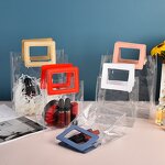 Clear PVC Tote Bag Supplier - Custom Printed Mini Moq Transparent Pvc Eva Tpu Shopping Bag