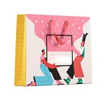 Shopping Paper Bag Factory - Wins Flying High Quality Black Cardboard Sample Bag Load-bearing