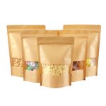 Stand up Zipper Bag Supplier - Wins Flying Brown Kraft Paper Resealable Ziplock Heat Sealable Food Storage