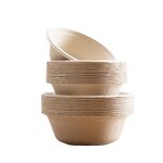 Sugarcane Pulp Bowl Supplier - Wins Flying Biodegradable 24-40oz Round Bagasse Salad Bowl With Same Lid