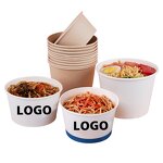 Take Away Container Supplier - Wins Flying Free Sample 400ml~1500ml Disposable Kraft Paper Round Bowl for Food