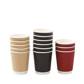 Custom Paper Cup Manufacturer - Wins Flying Hot Paper Cup Disposable Ripple Wall Coffee Cup